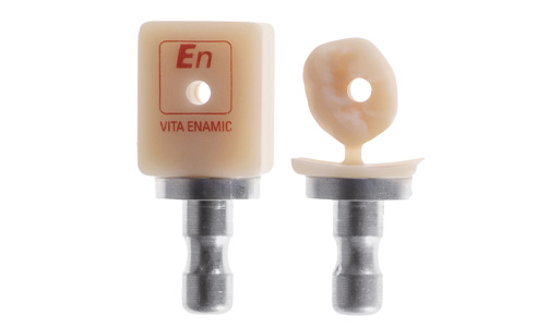 Fig. 1: Example: Abutment crown made of VITA ENAMIC IS.